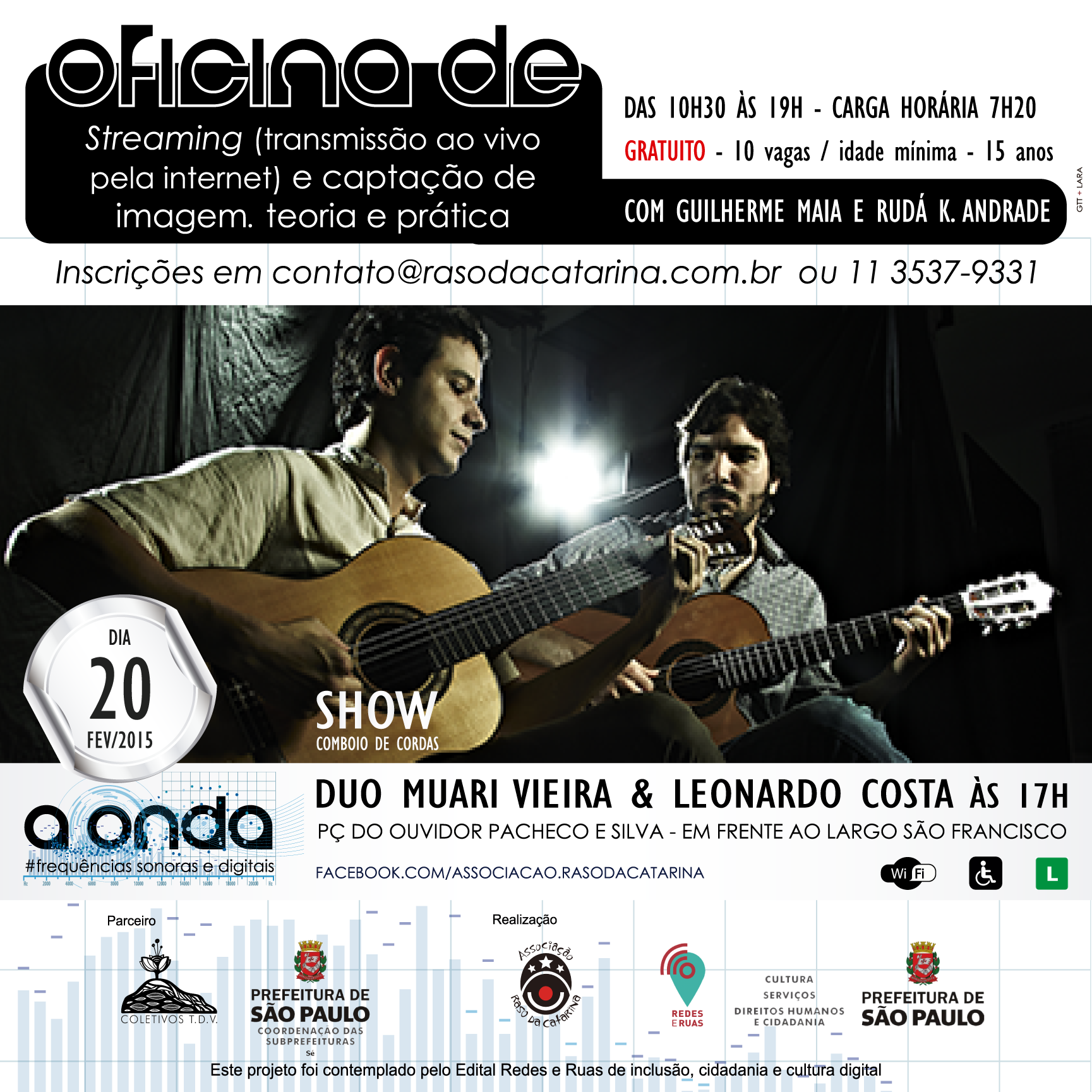 A Onda: Banner show Duo Muari Vieira e Leonardo Costa e oficina fev/2015