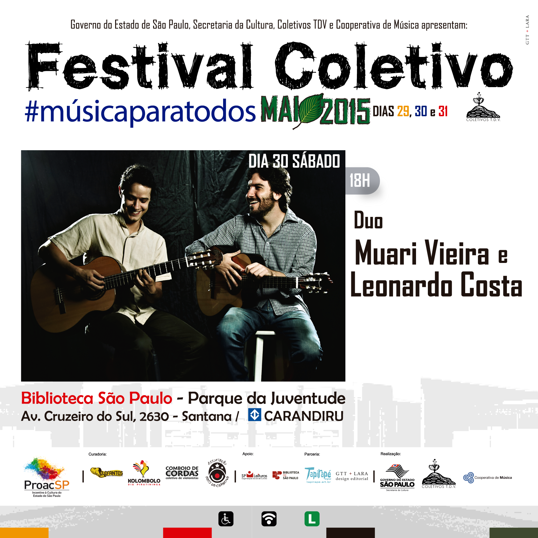 Duo Muari Vieira e Leonardo Costa 30maio2015 no Festival Coletivo no Pq da Juventude